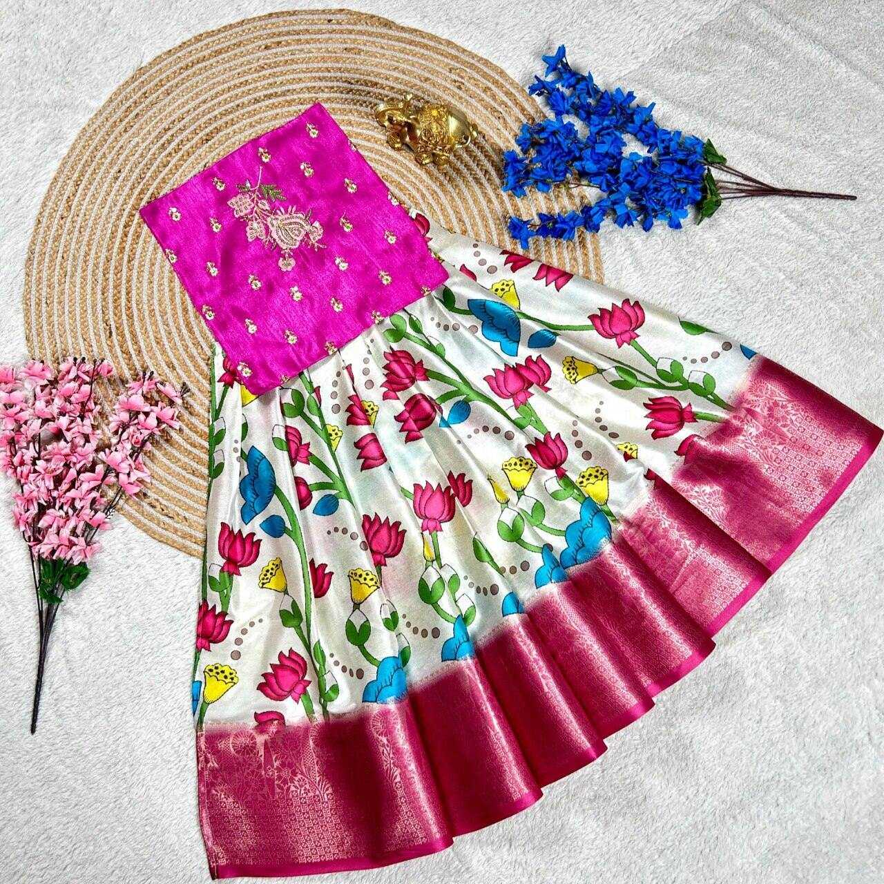 Ynf Banglori Silk KESH505 345 Kids Wear Wholesale Kids Lehenga Kids Ghagra Choli Manufacturer- Kids Exports