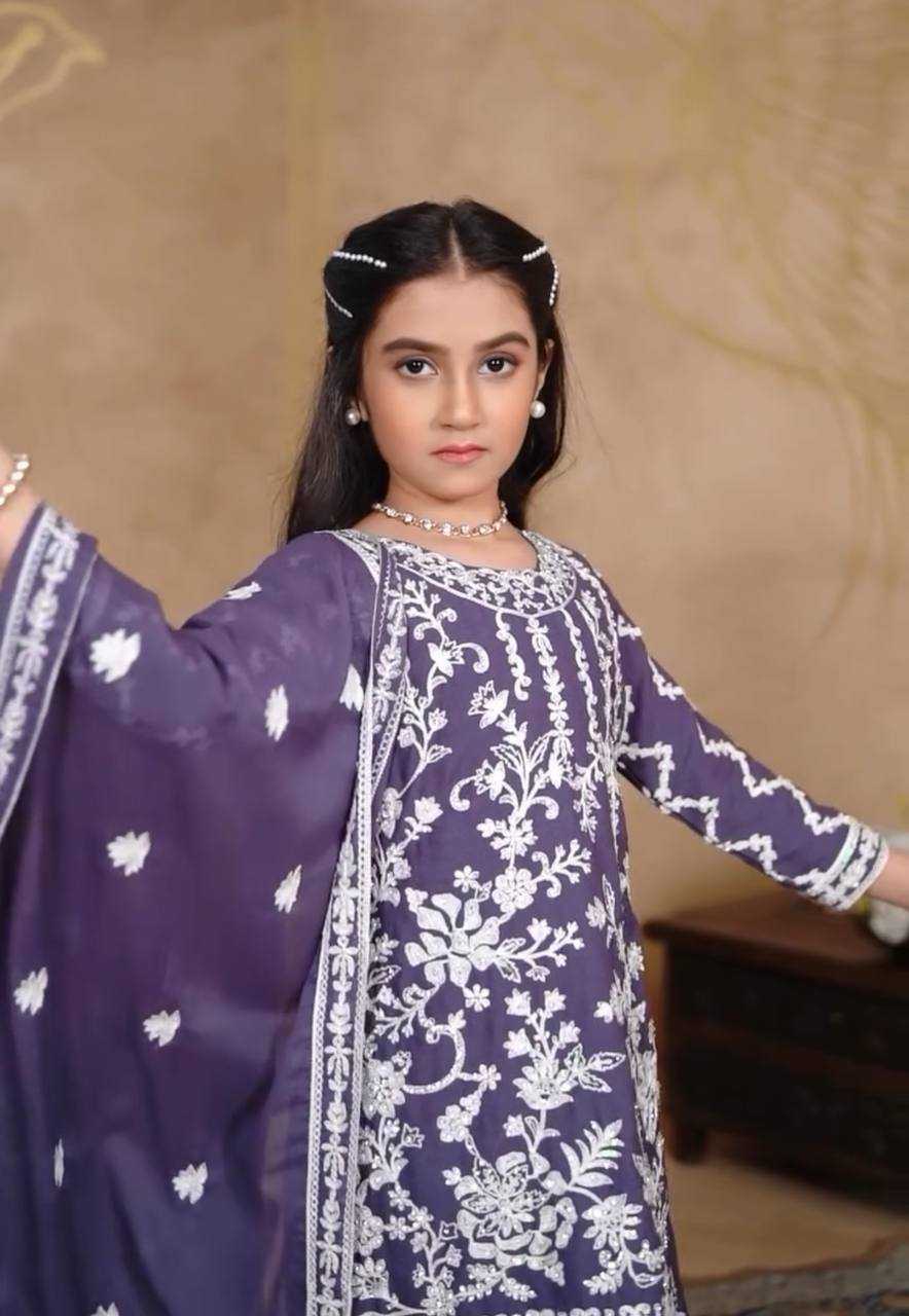 Ynf Faux Georgette KESH415 216 Kids Wear Wedding Collections Festive Collections Wholesale Kids Sharara Kids Suit Embroidered Frock Manufacturer- Kids Exports