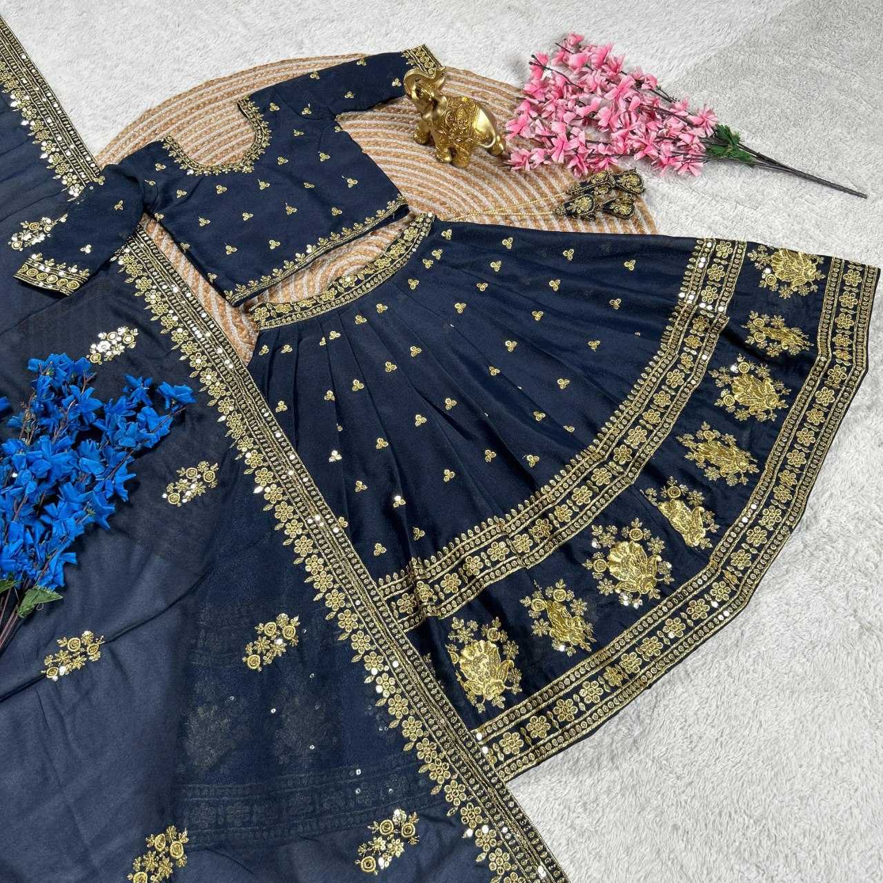 Ynf Georgette KESH505 344 Kids Wear Wholesale Kids Lehenga Kids Ghagra Choli Indian Wear For Kids Manufacturer- Kids Exports