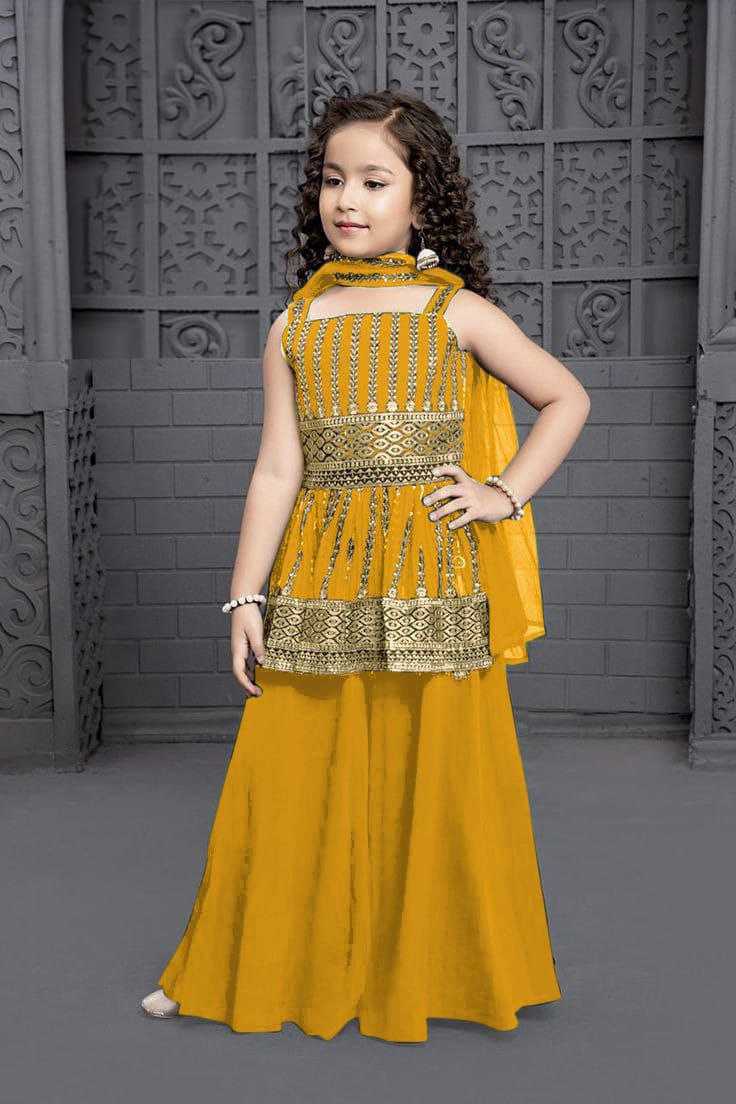 Ynf Heavy Crepe RIN204 JANVI 7 Kids Wear Wedding Collections Festive Collections Wholesale Kids Lehenga Kids Designer Frock Kids Wedding Outfits Manufacturer- Kids Exports