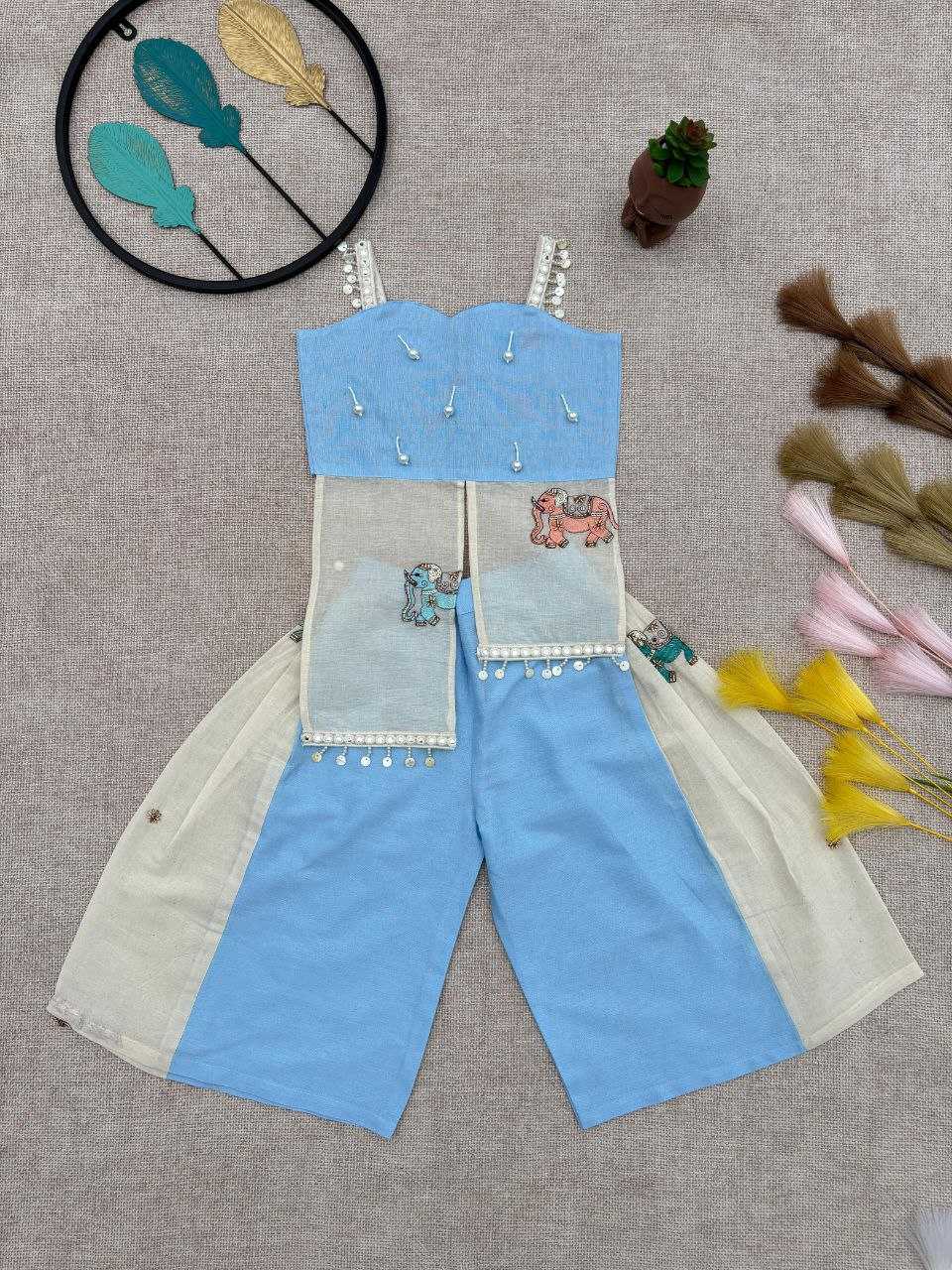 Ynf Khadi RIN107 378 Kids Wear Wholesale Top & Pant Kids Co-ord Set Kids Indo-Western Wear Manufacturer- Kids Exports