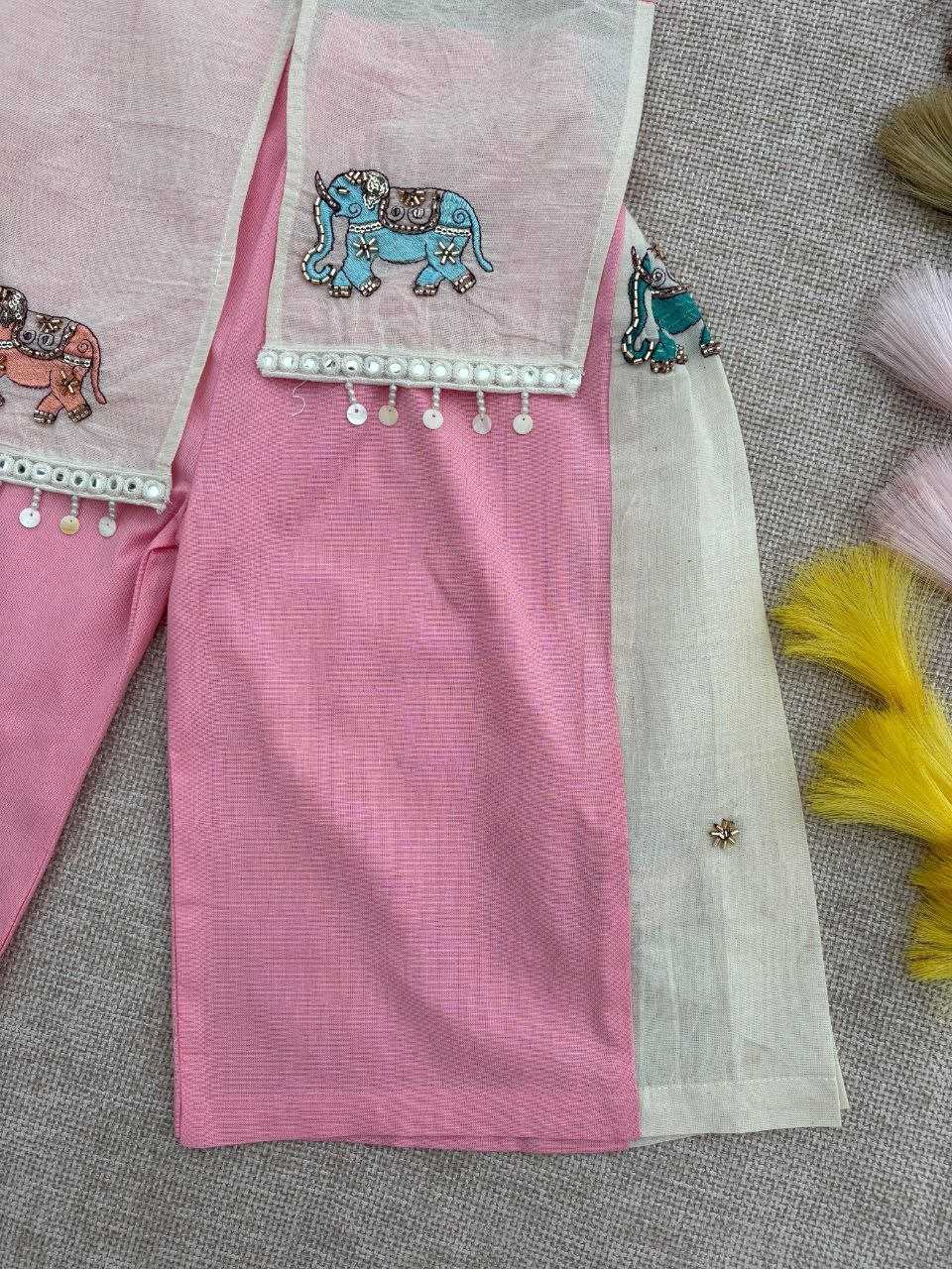 Ynf Khadi RIN107 378 Kids Wear Wholesale Top & Pant Kids Co-ord Set Kids Indo-Western Wear Manufacturer- Kids Exports
