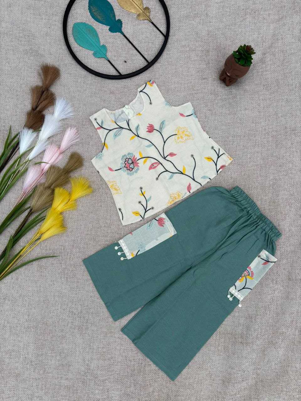 Ynf Khadi RIN107 379 Kids Wear Wholesale Top & Pant Girls Cotton Frocks Manufacturer- Kids Exports