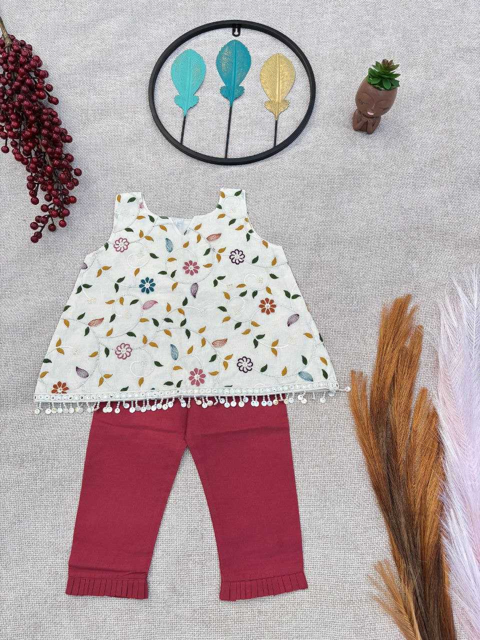 Ynf Pure Cotton RIN107 379 Kids Wear Wedding Collections Festive Collections Wholesale Kids Frocks Girls Cotton Frocks Kids Festive Wear Manufacturer- Kids Exports