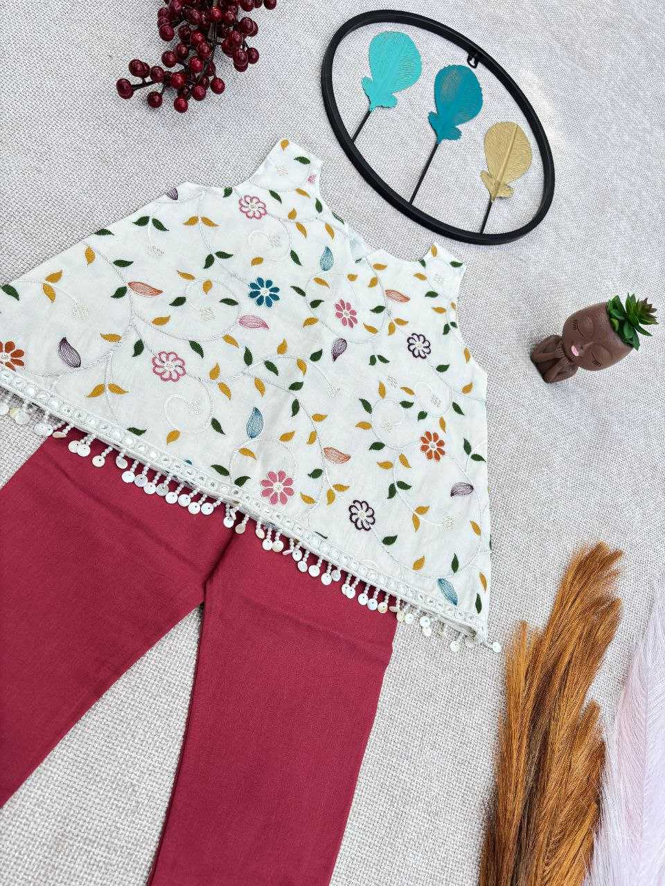 Ynf Pure Cotton RIN107 379 Kids Wear Wedding Collections Festive Collections Wholesale Kids Frocks Girls Cotton Frocks Kids Festive Wear Manufacturer- Kids Exports