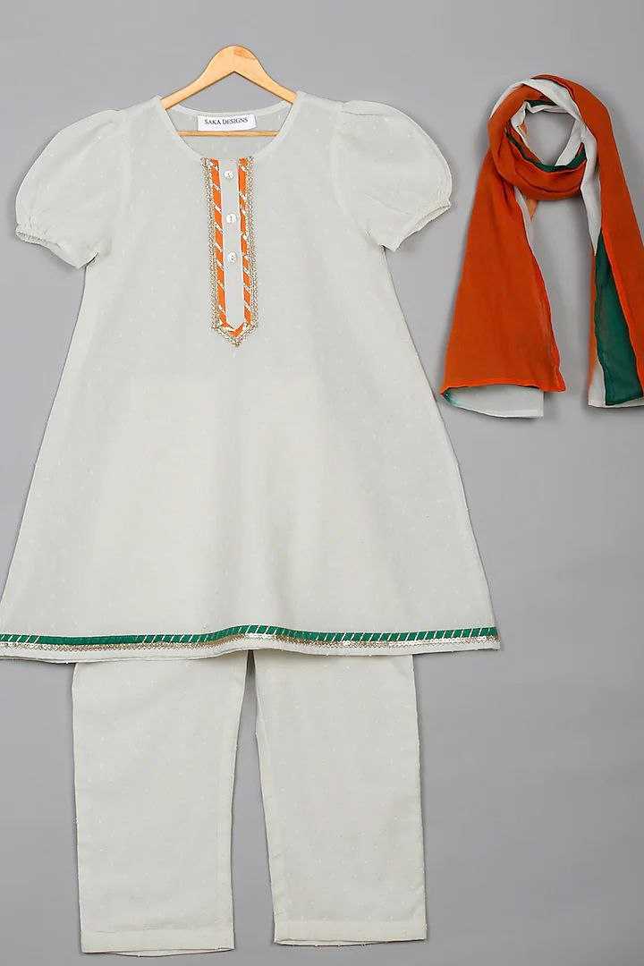 Ynf Soft Cotton RIN107 342 Kids Wear Wholesale Kids Suit Girls Kurti Kids Traditional Outfits Kids Kurta Pajama Manufacturer- Kids Exports