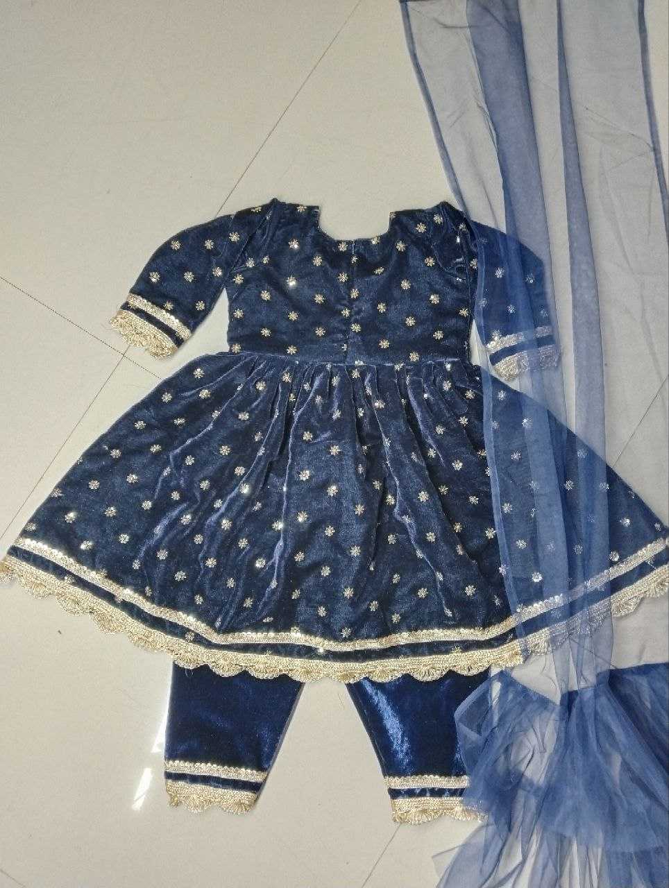 Ynf Velvet RIN107 372 Kids Wear Wholesale Kids Suit Kids Traditional Outfits Kids Anarkali Suits Manufacturer- Kids Exports