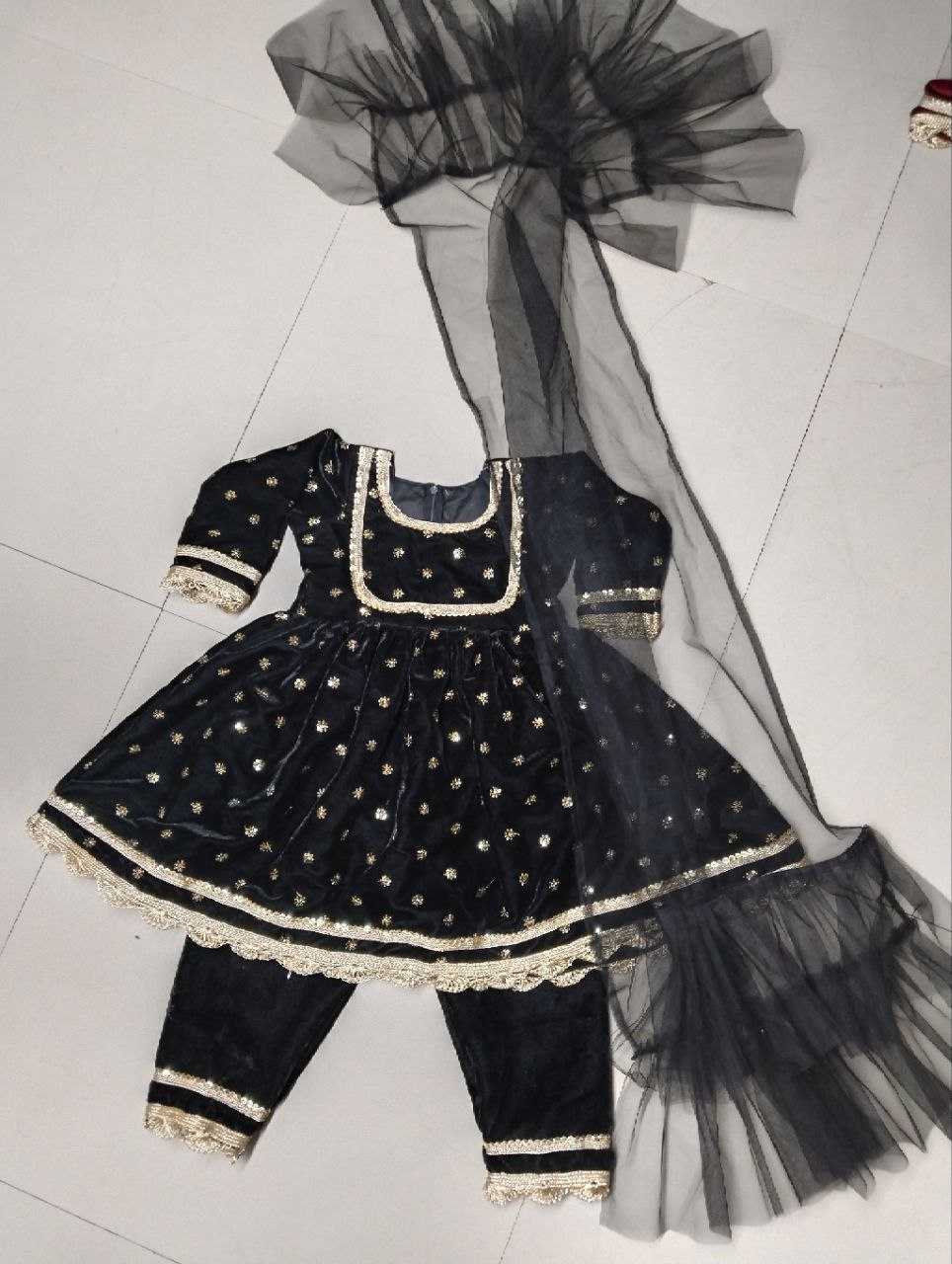 Ynf Velvet RIN107 372 Kids Wear Wholesale Kids Suit Kids Traditional Outfits Kids Anarkali Suits Manufacturer- Kids Exports