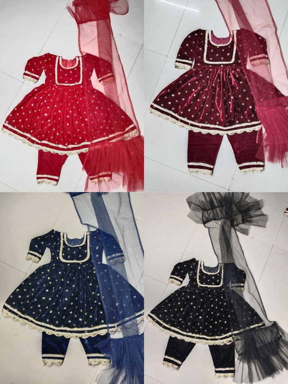 Ynf Velvet RIN107 372 Kids Wear Wholesale Kids Suit Kids Traditional Outfits Kids Anarkali Suits Manufacturer- Kids Exports