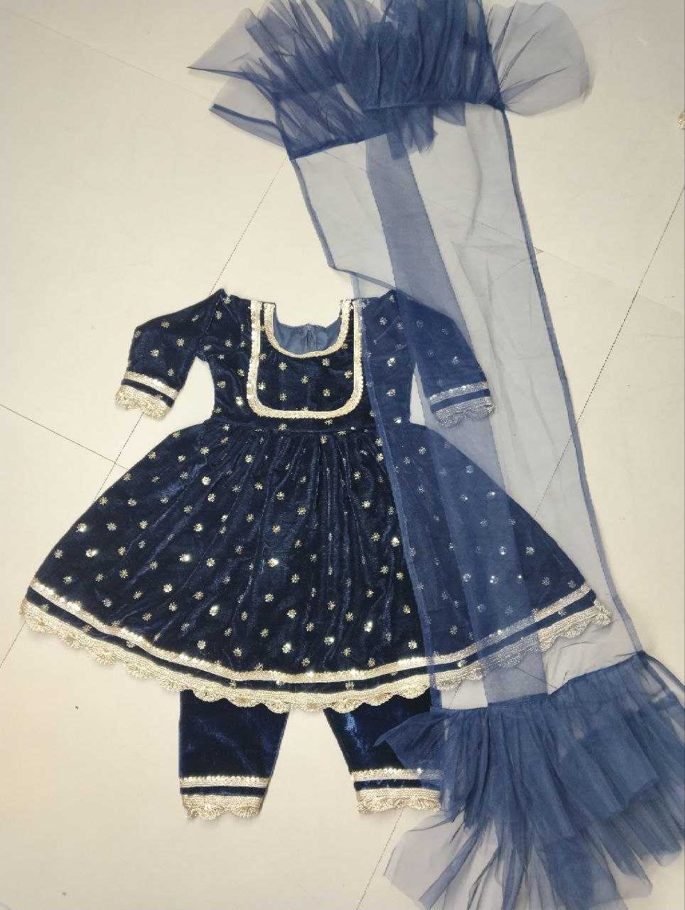 Ynf Velvet RIN107 372 Kids Wear Wholesale Kids Suit Kids Traditional Outfits Kids Anarkali Suits Manufacturer- Kids Exports