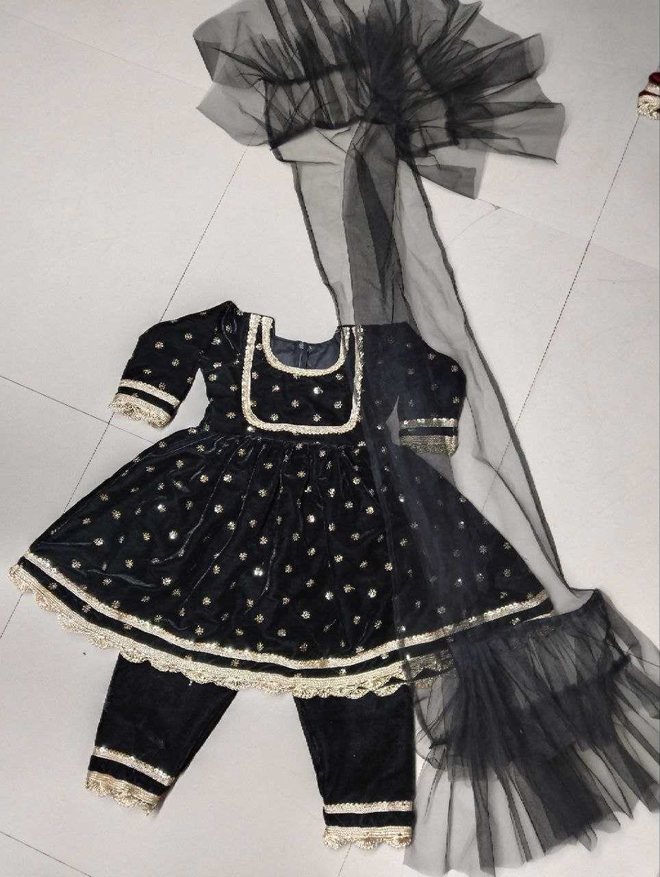 Ynf Velvet RIN107 372 Kids Wear Wholesale Kids Suit Kids Traditional Outfits Kids Anarkali Suits Manufacturer- Kids Exports