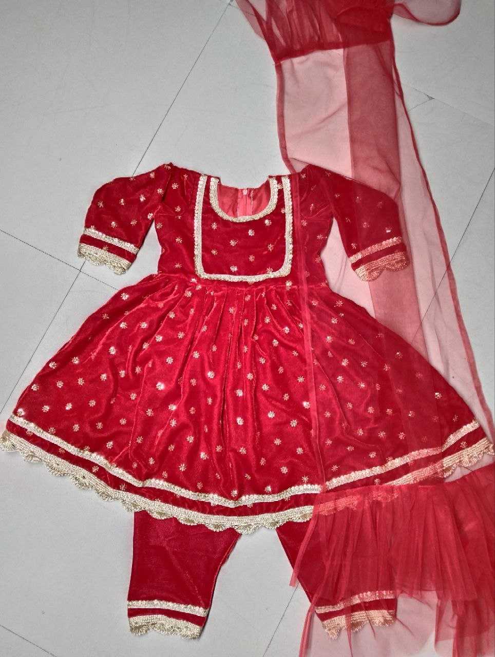 Ynf Velvet RIN107 372 Kids Wear Wholesale Kids Suit Kids Traditional Outfits Kids Anarkali Suits Manufacturer- Kids Exports