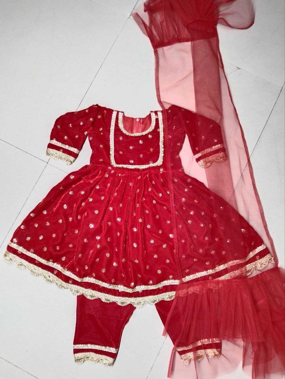 Ynf Velvet RIN107 372 Kids Wear Wholesale Kids Suit Kids Traditional Outfits Kids Anarkali Suits Manufacturer- Kids Exports