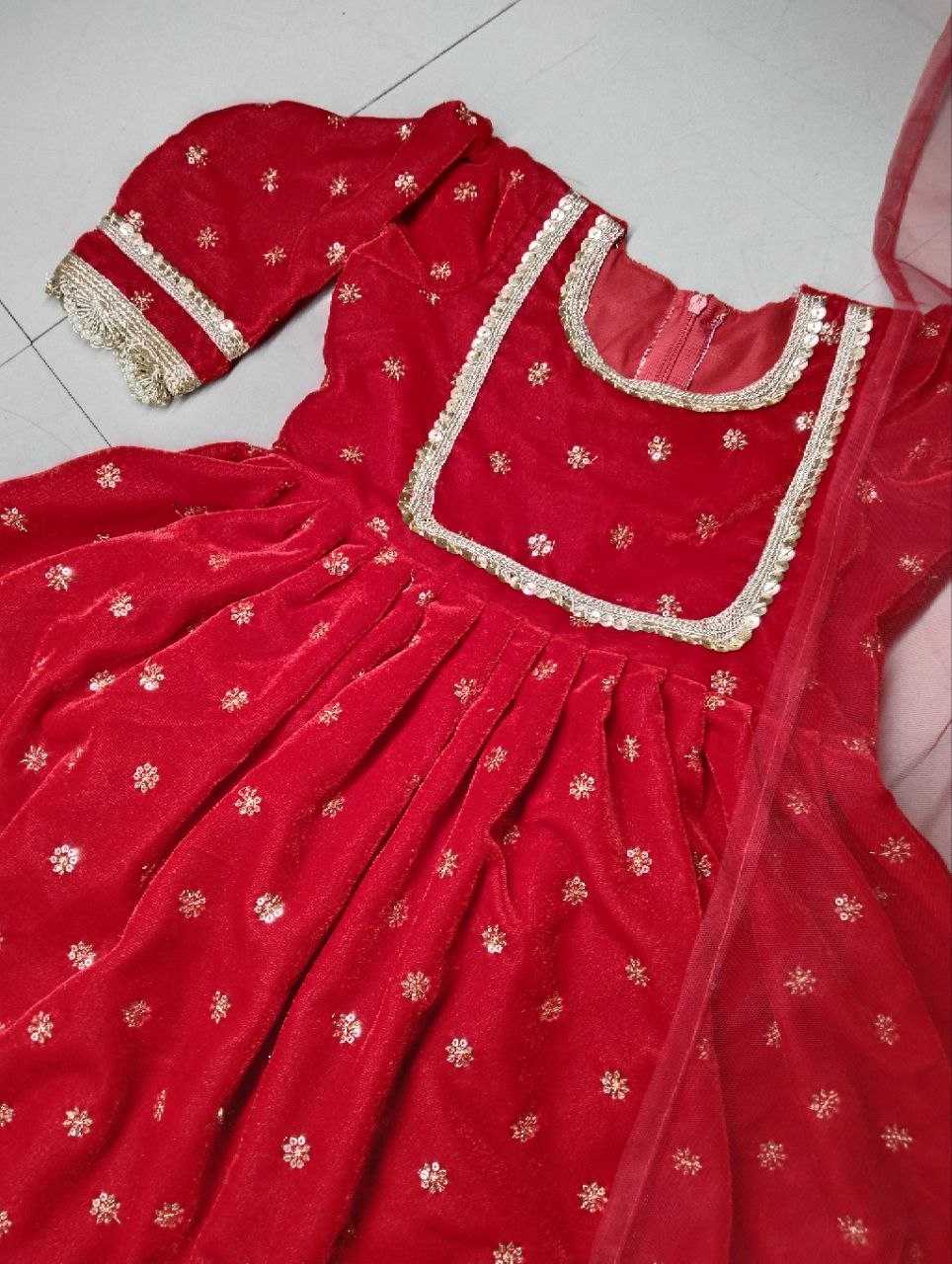 Ynf Velvet RIN107 372 Kids Wear Wholesale Kids Suit Kids Traditional Outfits Kids Anarkali Suits Manufacturer- Kids Exports
