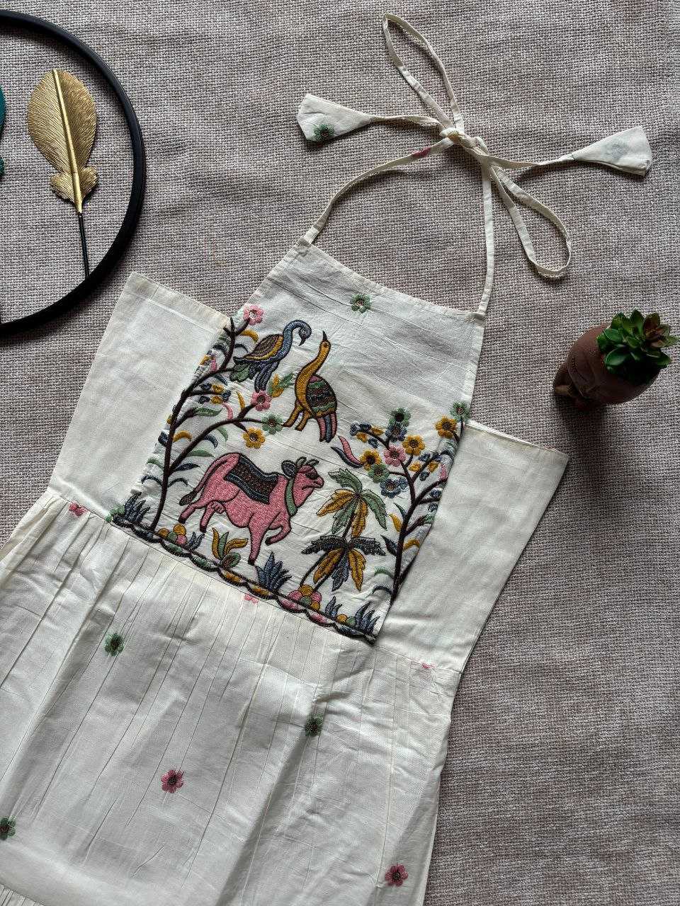 Ynf Cotton RIN107 FRONT Kids Wear Wedding Collections Festive Collections Wholesale Kids Gown Embroidered Frock Kids Festive Wear Manufacturer- Kids Exports