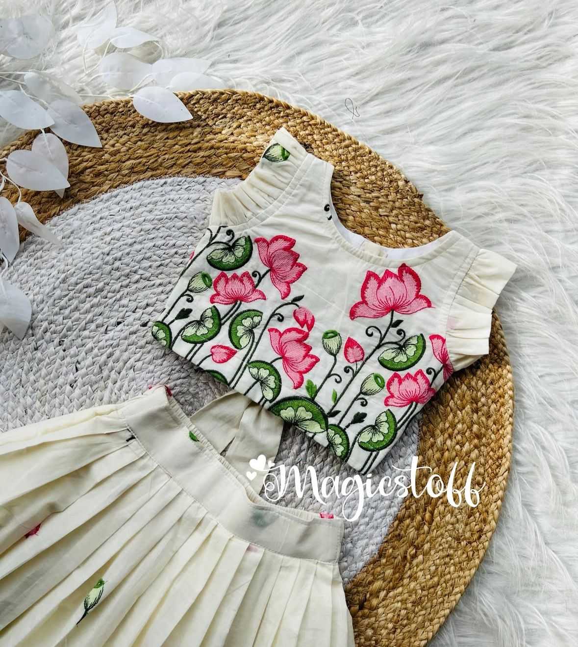 Ynf Cotton RIN235 Anvi Kids Wear Festive Collections Wholesale Kids Lehenga Choli Baby Girl Lehenga Onam Collections Manufacturer- Kids Exports