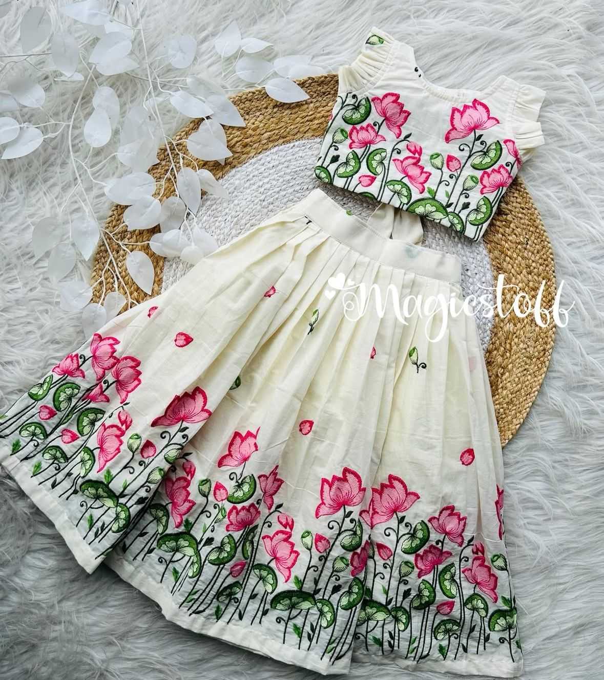 Ynf Cotton RIN235 Anvi Kids Wear Festive Collections Wholesale Kids Lehenga Choli Baby Girl Lehenga Onam Collections Manufacturer- Kids Exports