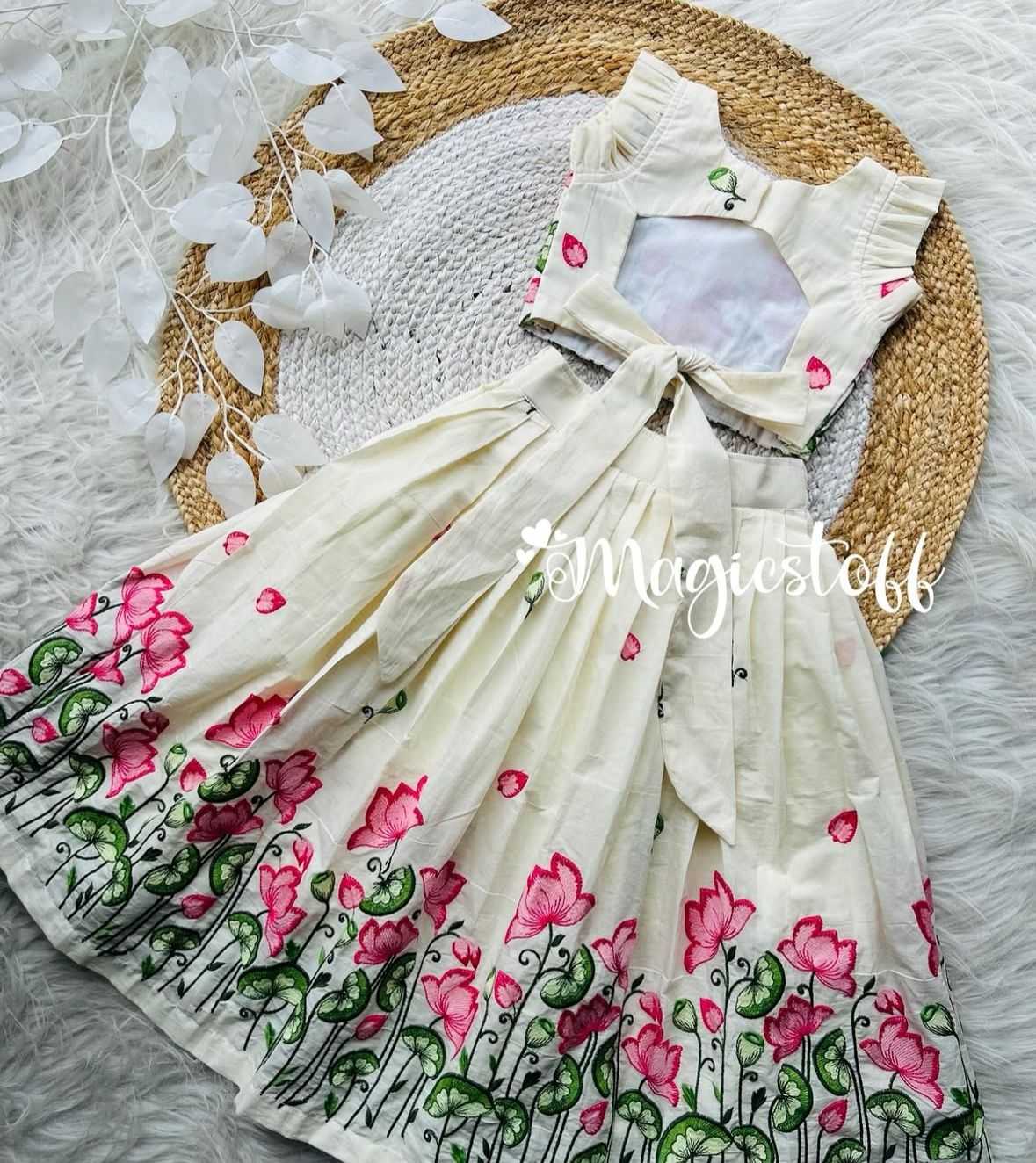 Ynf Cotton RIN235 Anvi Kids Wear Festive Collections Wholesale Kids Lehenga Choli Baby Girl Lehenga Onam Collections Manufacturer- Kids Exports