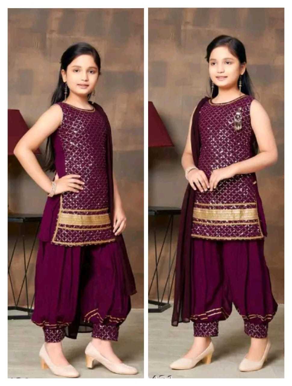 Ynf Crepe RIN222 103 Kids Wear Wholesale Kids Suit Kids Anarkali Suits Manufacturer- Kids Exports