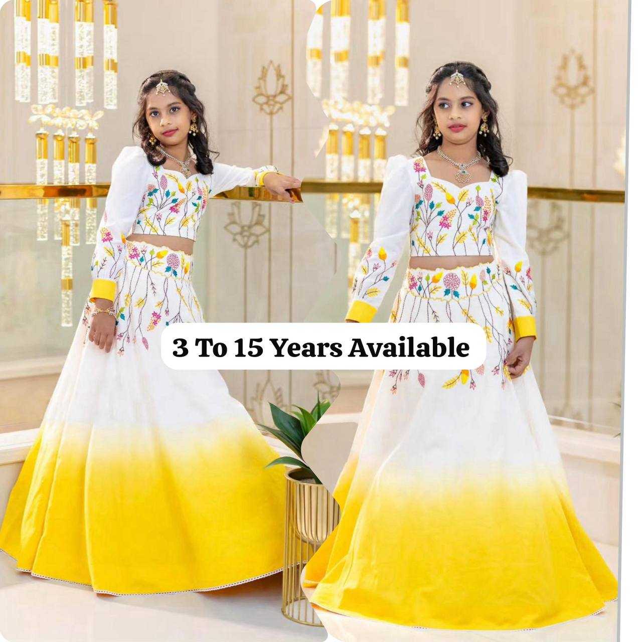 Ynf Crepe Silk RIN234 219 Kids Wear Wholesale Kids Lehenga Embroidered Frock Kids Ghagra Choli Manufacturer- Kids Exports