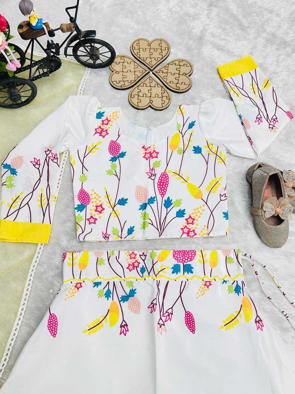 Ynf Crepe Silk RIN234 219 Kids Wear Wholesale Kids Lehenga Embroidered Frock Kids Ghagra Choli Manufacturer- Kids Exports