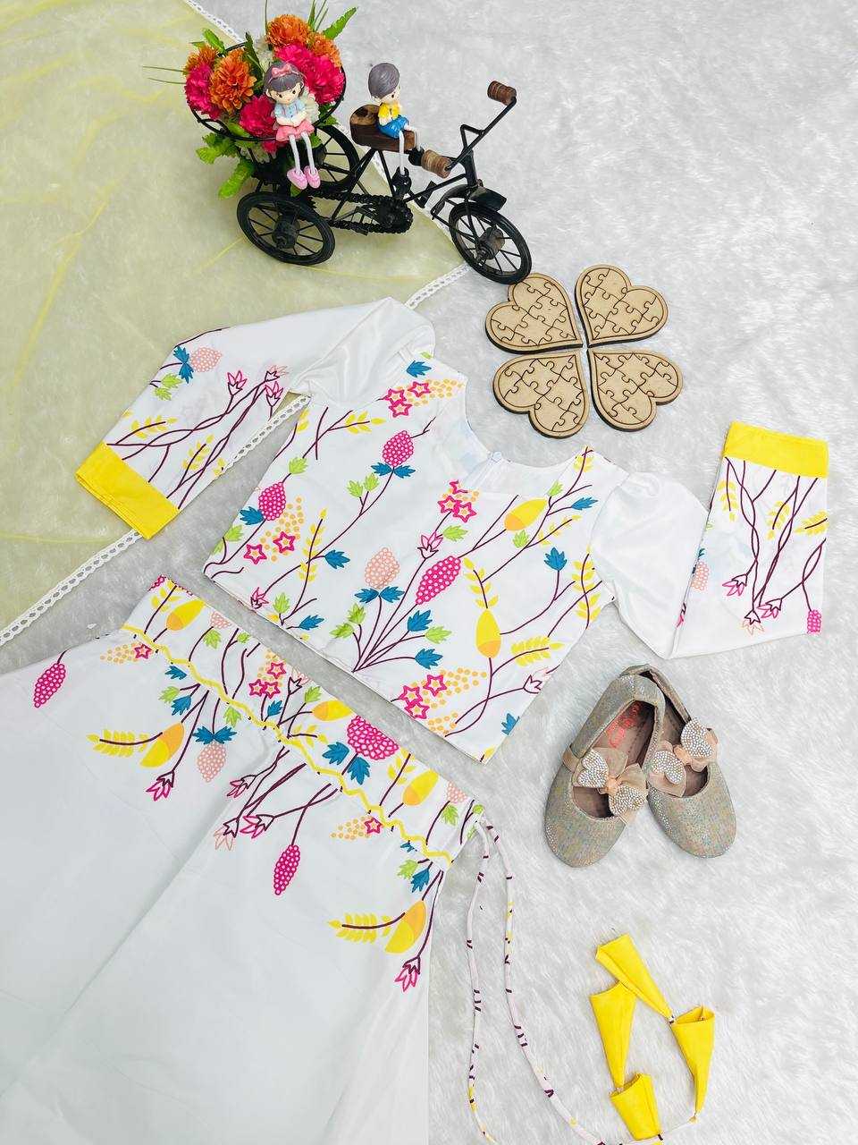 Ynf Crepe Silk RIN234 219 Kids Wear Wholesale Kids Lehenga Embroidered Frock Kids Ghagra Choli Manufacturer- Kids Exports