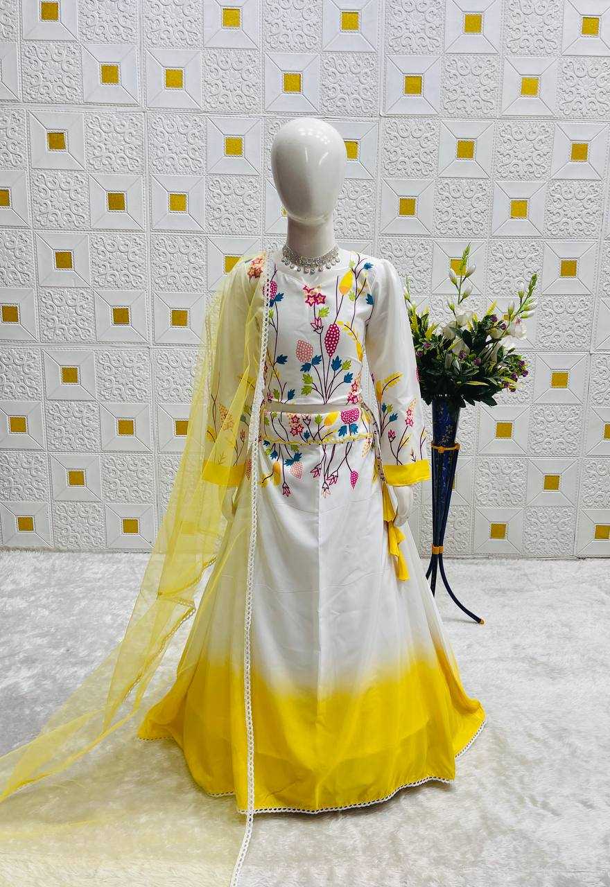 Ynf Crepe Silk RIN234 219 Kids Wear Wholesale Kids Lehenga Embroidered Frock Kids Ghagra Choli Manufacturer- Kids Exports