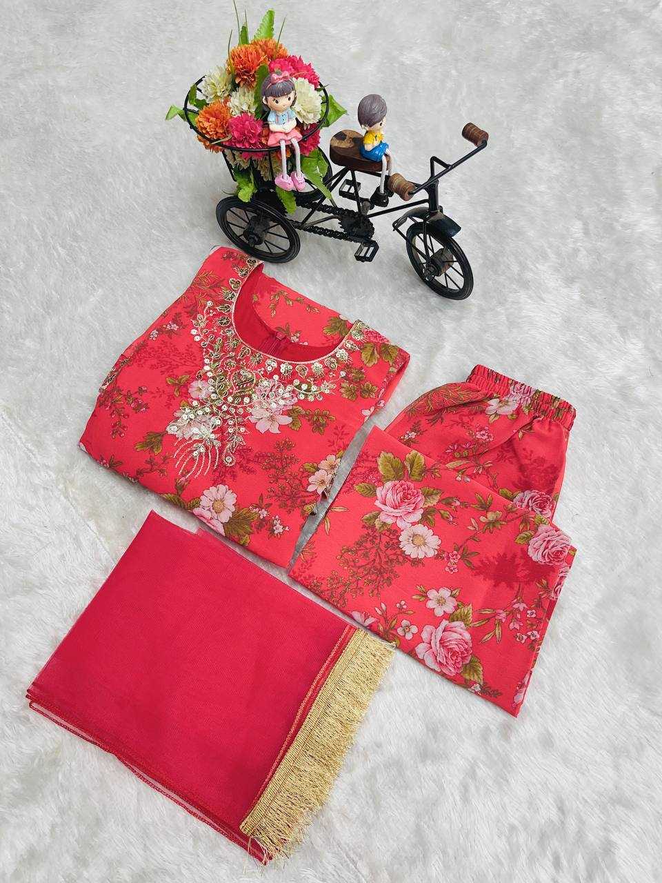 Ynf Georgette RIN234 218 Kids Wear Wholesale Kids Gown Kids Anarkali Suits Kids Ethnic Gowns Manufacturer- Kids Exports