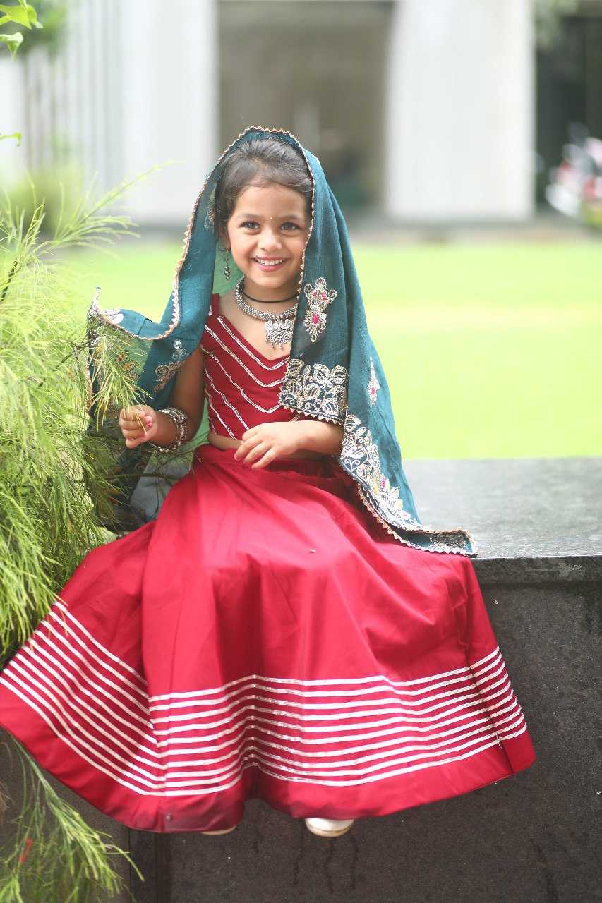 Ynf Heavy Roman Silk RIN227 2K25 Kids Wear Wholesale Kids Lehenga Kids Ghagra Choli Manufacturer- Kids Exports