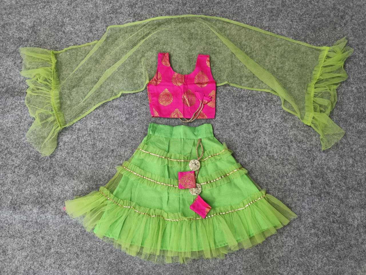 Ynf Net KESH461 35 Kids Wear Wholesale Kids Ghagra Choli Kids Navratri Outfits Manufacturer- Kids Exports