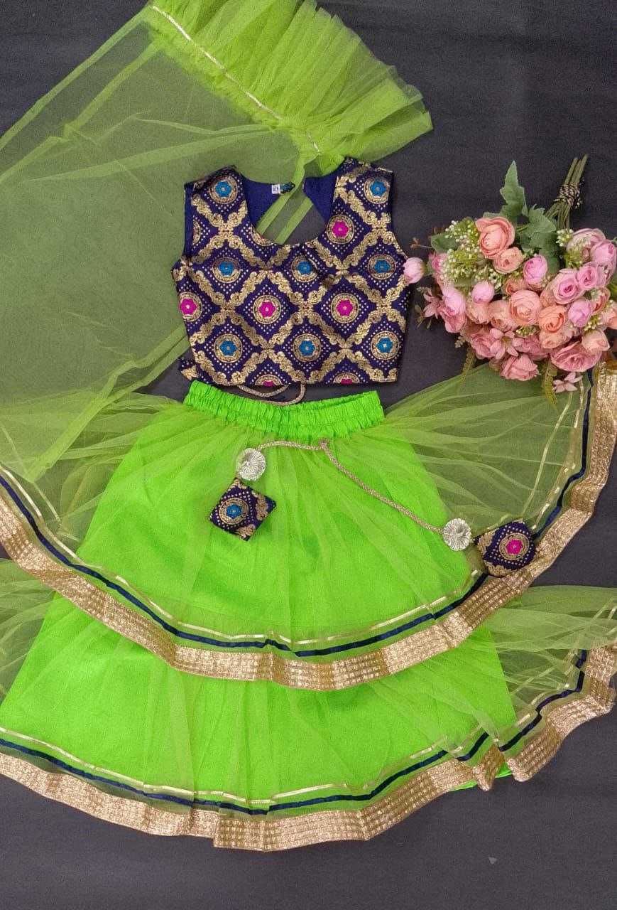 Ynf Net RIN204 NANDINI Kids Wear Festive Collections Wholesale Kids Ghagra Choli Kids Festive Wear Kids Party Wear Ethnic Manufacturer- Kids Exports
