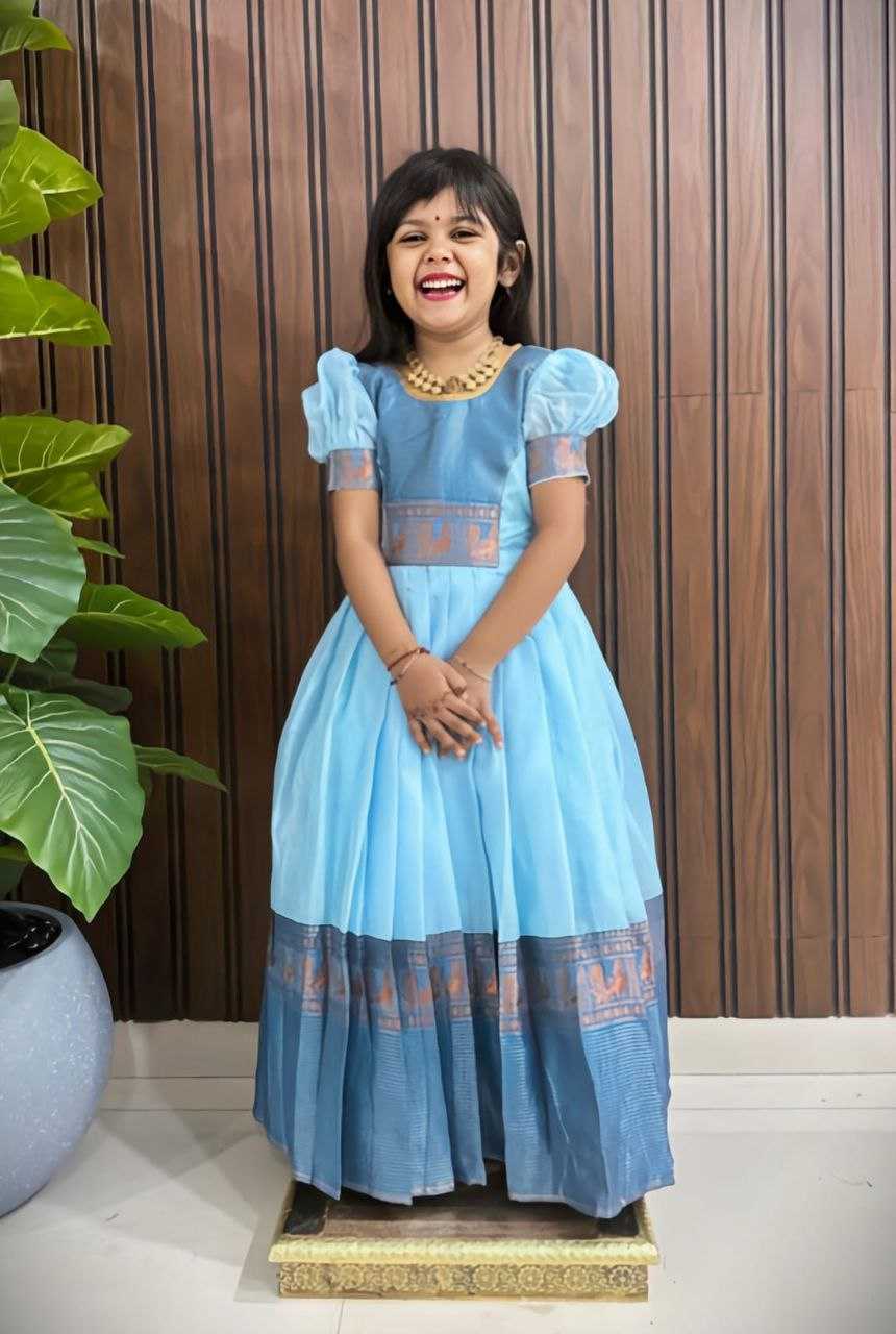 Ynf Pure Cotton RIN161 DAUGHTER Kids Wear Wedding Collections Festive Collections Wholesale Kids Gown Girls Cotton Frocks Kids Festive Wear Manufacturer- Kids Exports