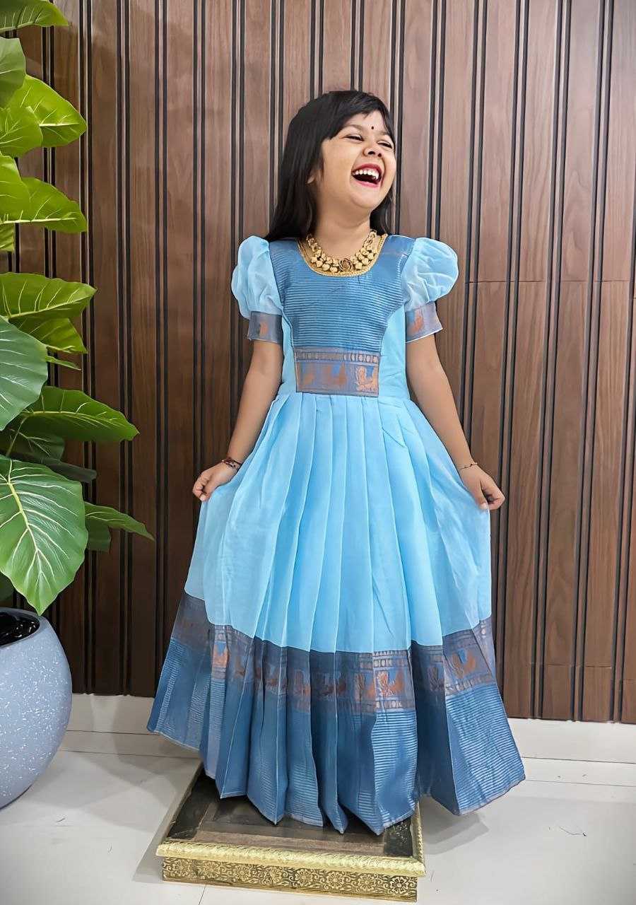 Ynf Pure Cotton RIN161 DAUGHTER Kids Wear Wedding Collections Festive Collections Wholesale Kids Gown Girls Cotton Frocks Kids Festive Wear Manufacturer- Kids Exports