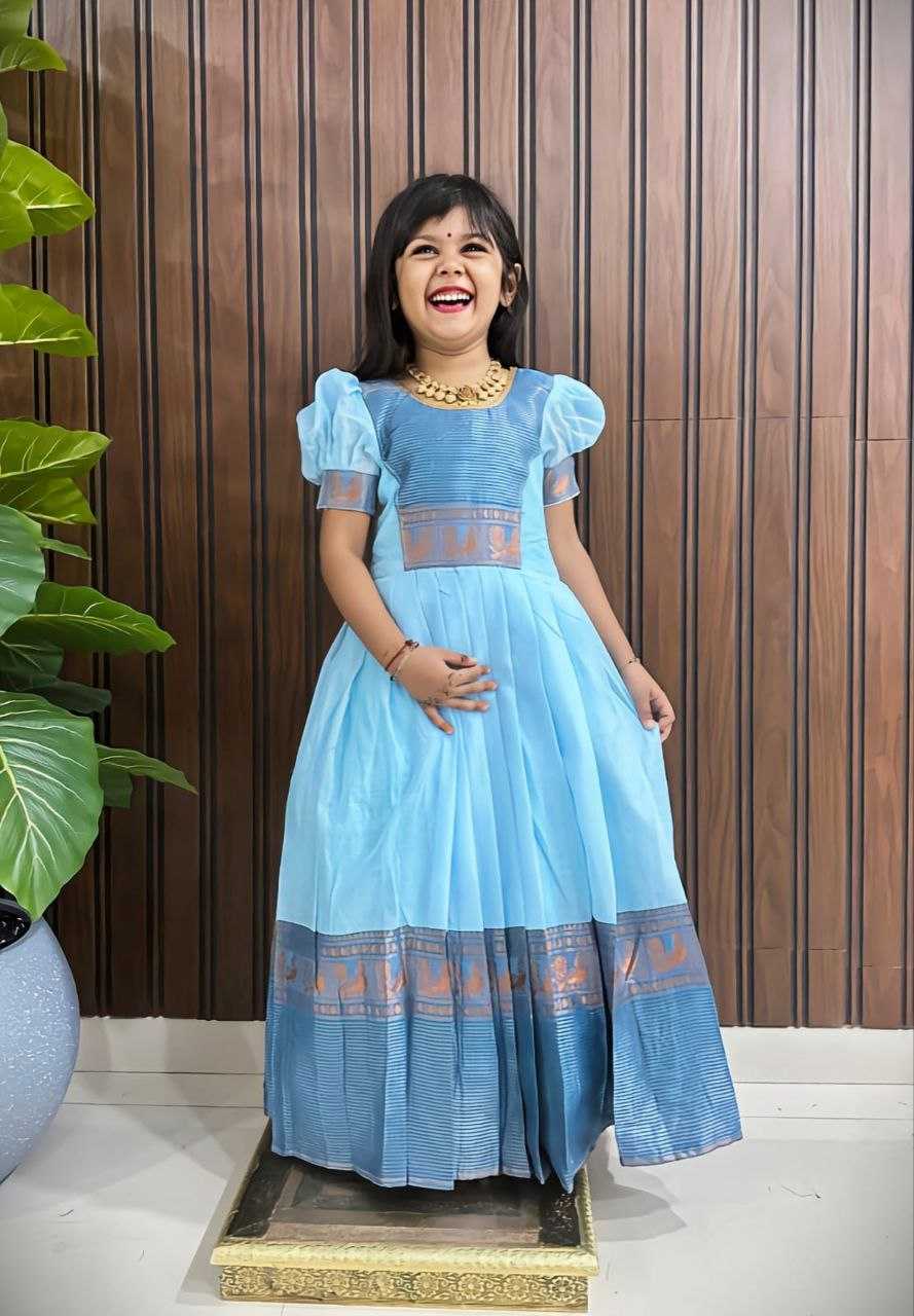 Ynf Pure Cotton RIN161 DAUGHTER Kids Wear Wedding Collections Festive Collections Wholesale Kids Gown Girls Cotton Frocks Kids Festive Wear Manufacturer- Kids Exports