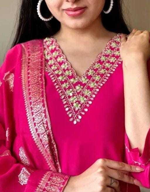 Ynf Rayon RIN222 K4 Kids Wear Wholesale Top & Pant Embroidered Frock Kids Designer Frock Manufacturer- Kids Exports