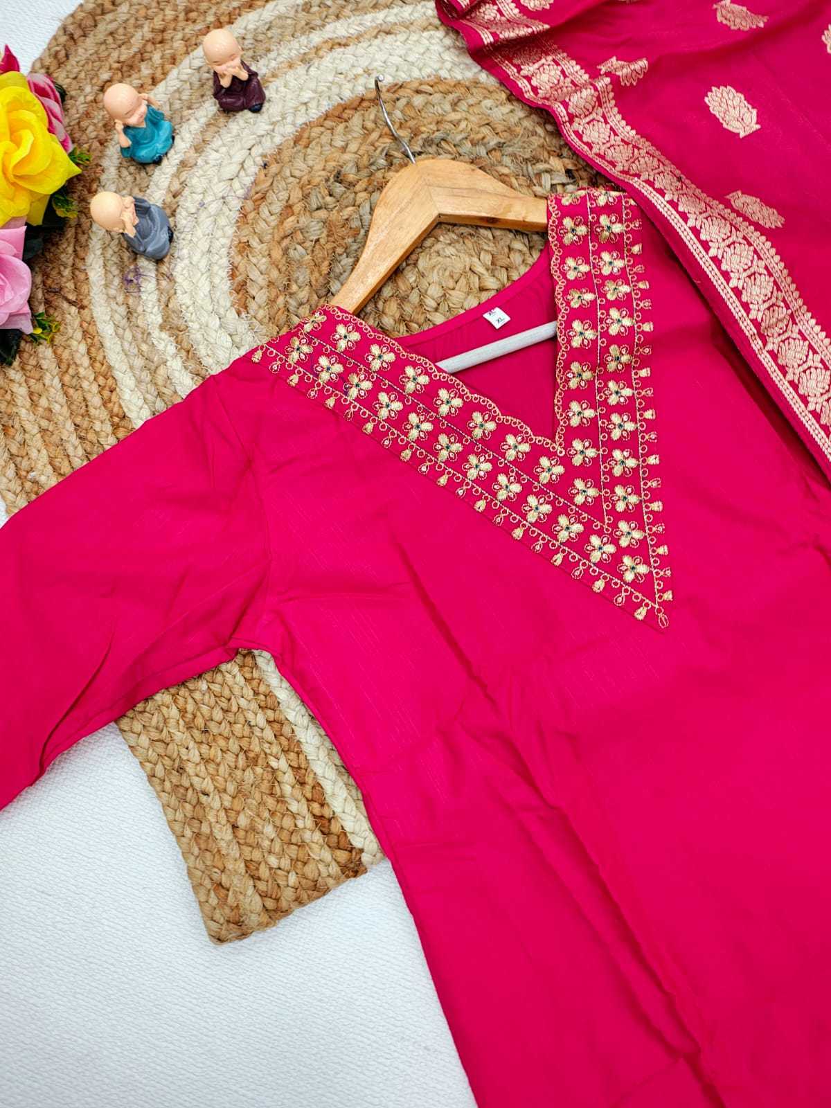 Ynf Rayon RIN222 K4 Kids Wear Wholesale Top & Pant Embroidered Frock Kids Designer Frock Manufacturer- Kids Exports