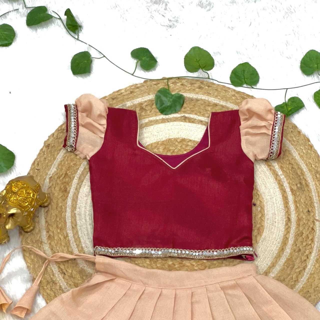Ynf Rose Gold KESH505 unforgettable Kids Wear Festive Collections Wholesale Kids Lehenga Onam Collections Manufacturer- Kids Exports