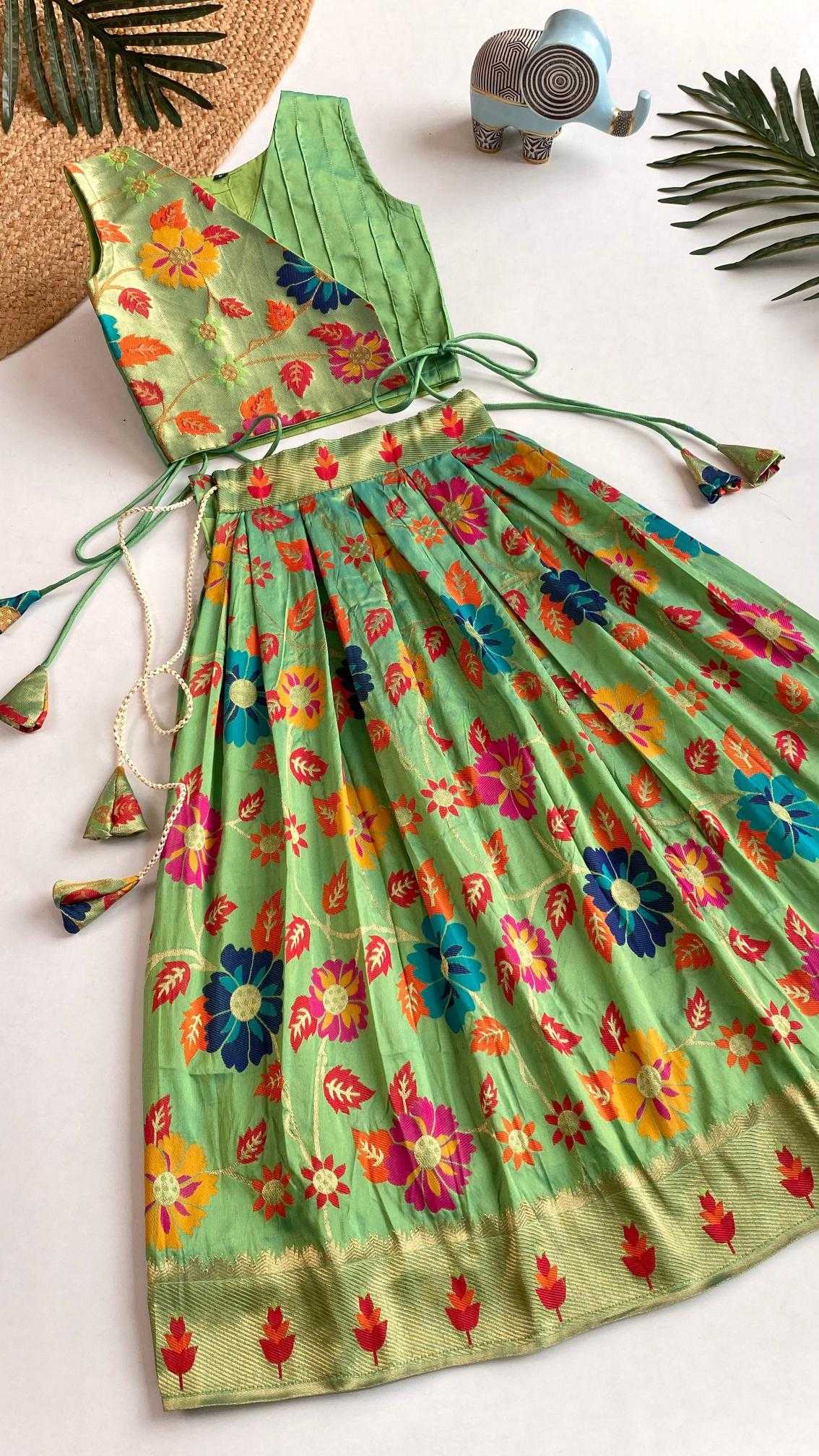 Ynf Silk KESH249 K Radhika Kids Wear Wholesale Kids Lehenga Kids Lehenga Choli Baby Girl Lehenga Manufacturer- Kids Exports