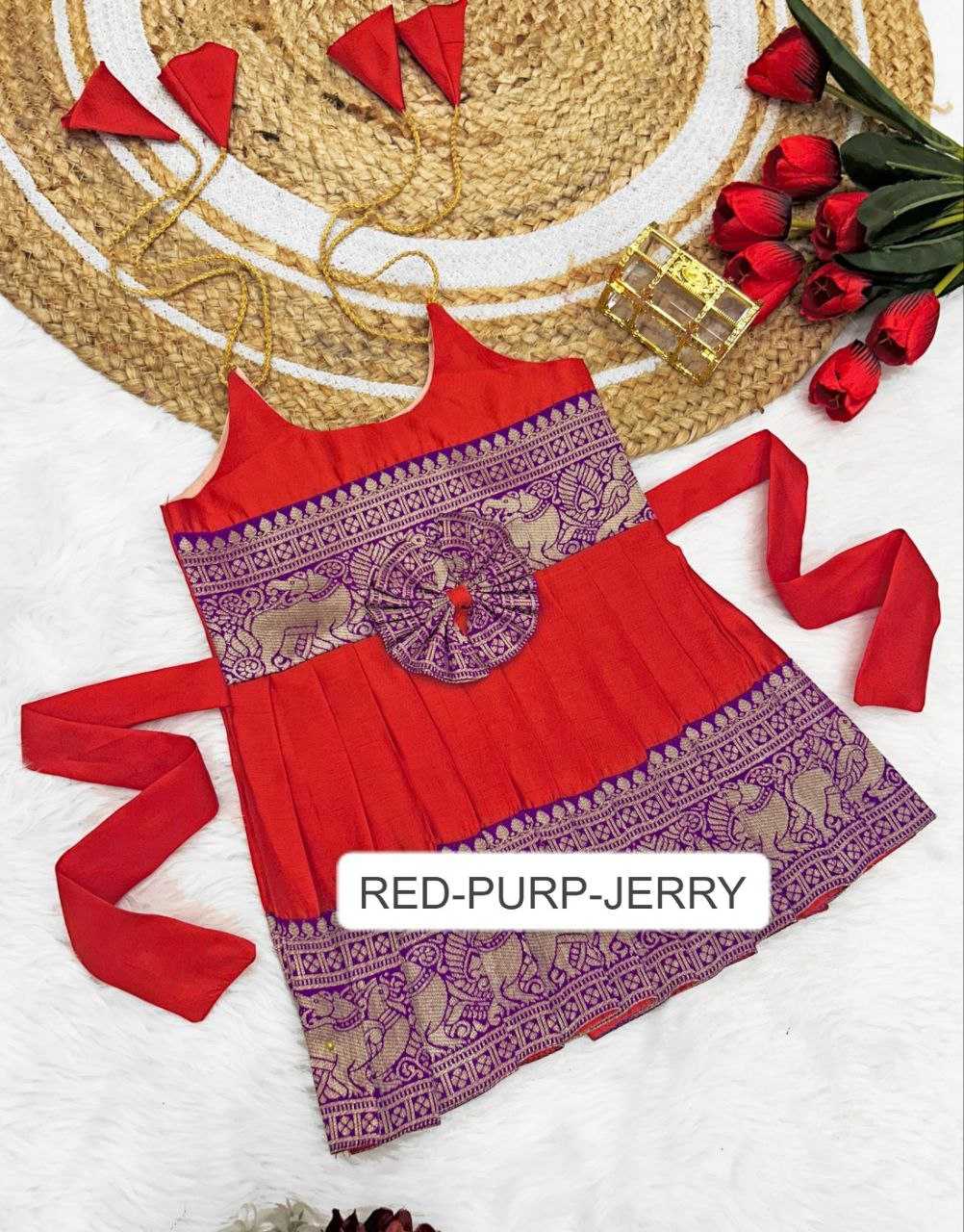 Ynf Soft Tapeta Silk RIN204 Tapeta Kids Wear Festive Collections Wholesale Girls Frock Kids Festive Wear Kids Silk Dress Manufacturer- Kids Exports