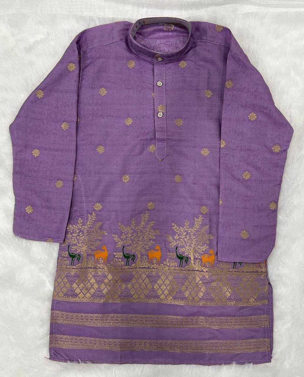 Ynf Cotton RIN125 Prince vol 2 Kids Wear Wholesale Boys Kurta Pyjama Manufacturer- Kids Exports
