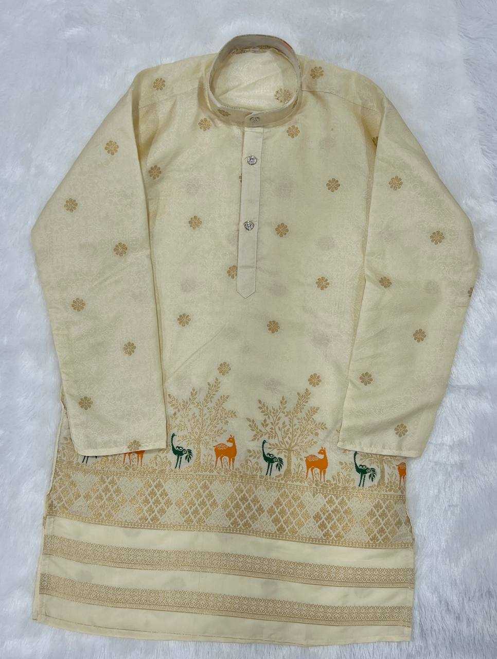 Ynf Cotton RIN125 Prince vol 2 Kids Wear Wholesale Boys Kurta Pyjama Manufacturer- Kids Exports
