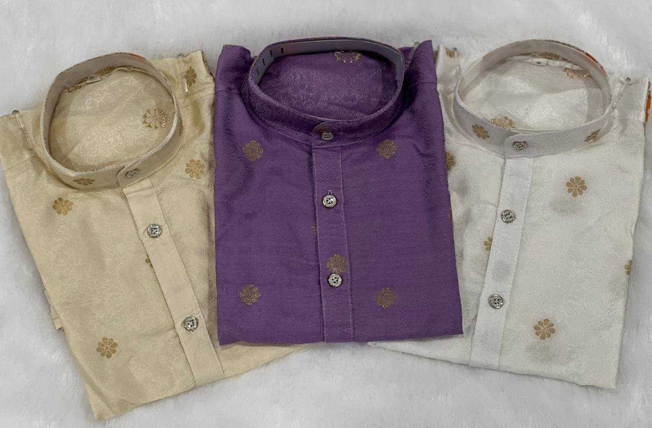 Ynf Cotton RIN125 Prince vol 2 Kids Wear Wholesale Boys Kurta Pyjama Manufacturer- Kids Exports