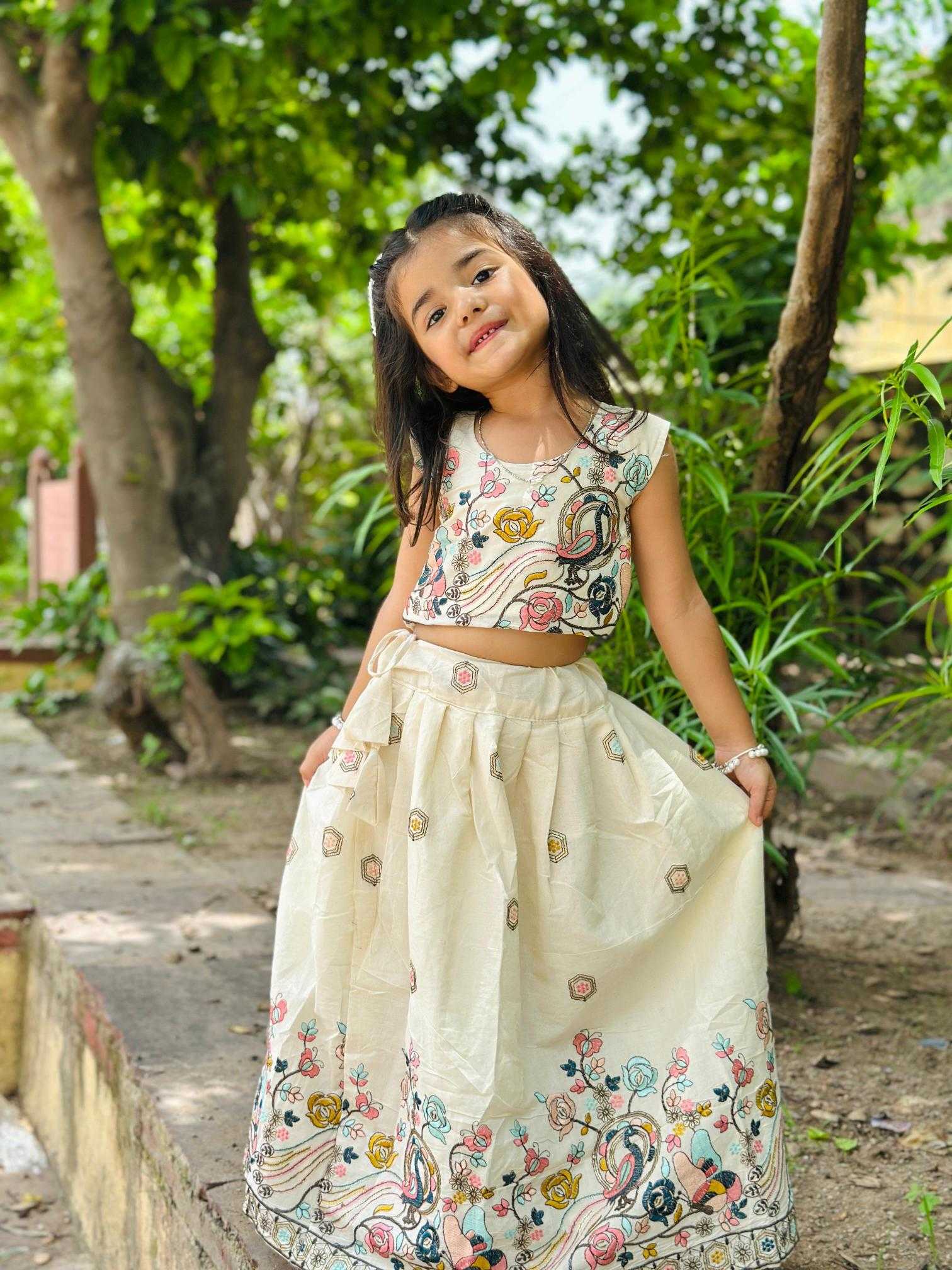 Ynf Cotton RIN235 NIMIA Kids Wear Festive Collections Wholesale Kids Lehenga Kids Lehenga Choli Onam Collections Manufacturer- Kids Exports
