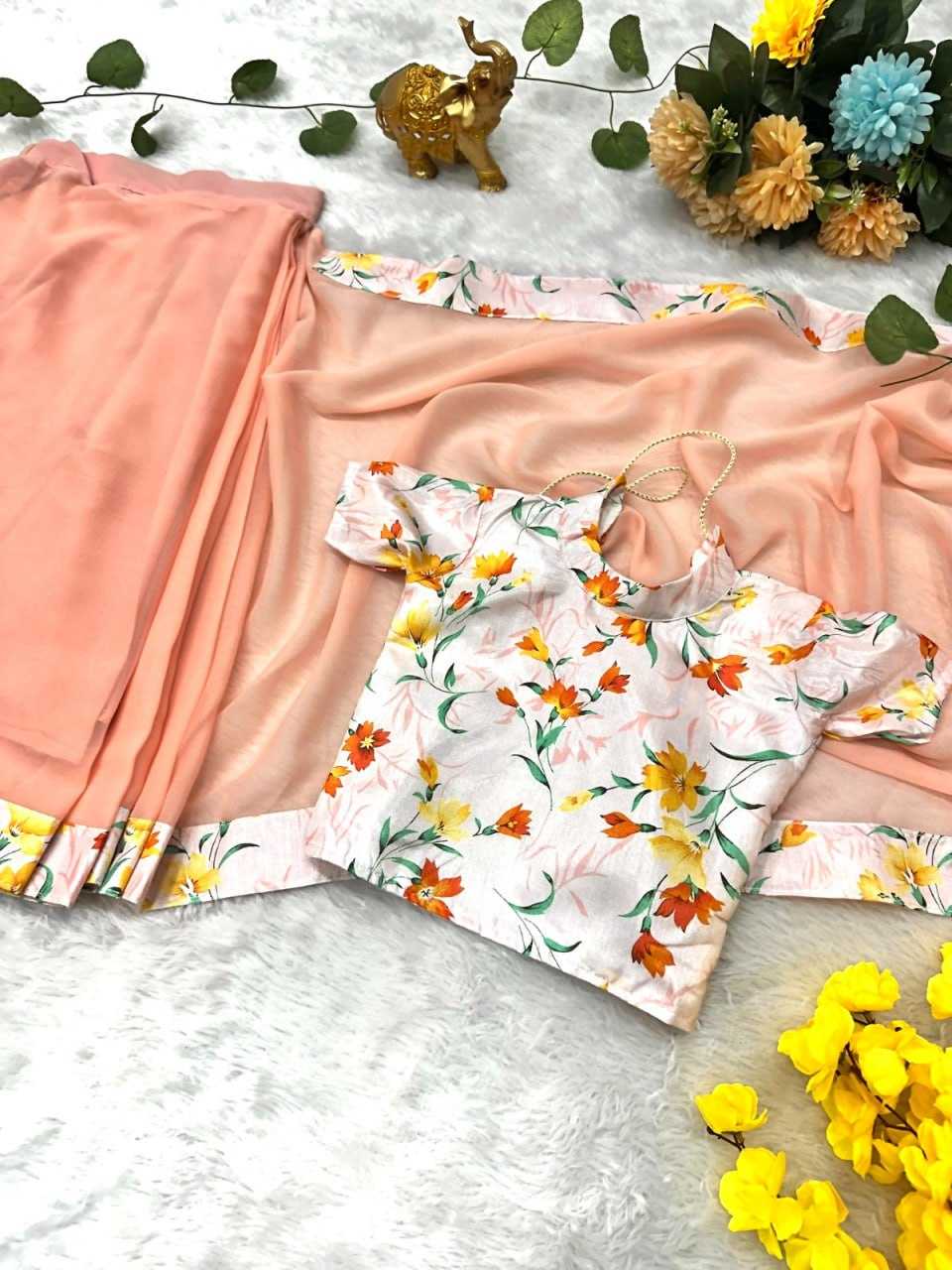 Ynf Georgette KESH505 Hooks Kids Wear Festive Collections Wholesale Kids Saree Dress Kids Festive Wear Kids Party Wear Ethnic Manufacturer- Kids Exports