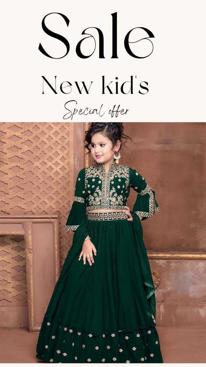 Ynf Handloom Silk RIN204 AEKADASHI LILEN Kids Wear Wholesale Kids Lehenga Kids Nightwear Kids Ghagra Choli Manufacturer- Kids Exports