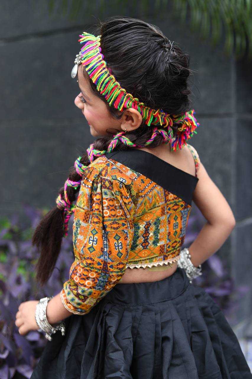 Ynf Heavy Roman Silk RIN227 TIGAR Kids Wear Wholesale Kids Lehenga Kids Ghagra Choli Manufacturer- Kids Exports