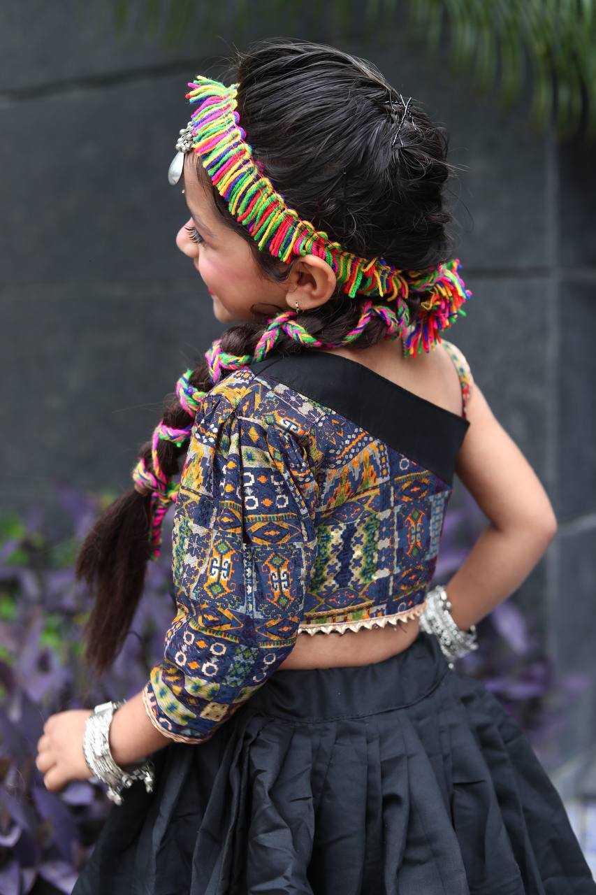 Ynf Heavy Roman Silk RIN227 TIGAR Kids Wear Wholesale Kids Lehenga Kids Ghagra Choli Manufacturer- Kids Exports