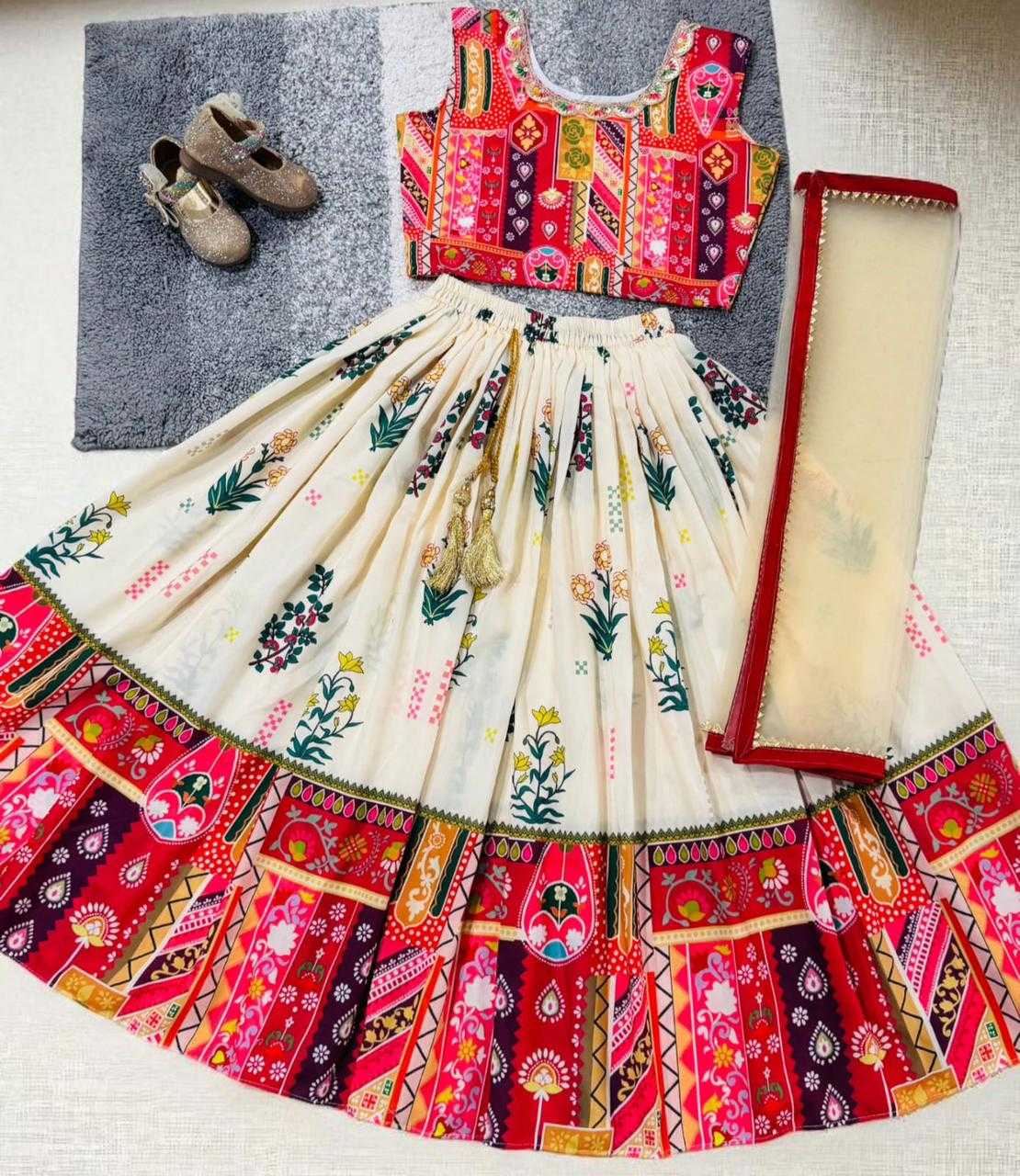 Ynf Soft Cotton Silk RIN235 SKY KIDS Kids Wear Festive Collections Wholesale Kids Lehenga Kids Lehenga Choli Onam Collections Manufacturer- Kids Exports