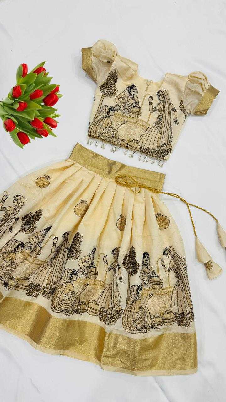 Ynf Soft Silk KESH503 8120 Kids Wear Festive Collections Wholesale Kids Lehenga Kids Lehenga Choli Onam Collections Manufacturer- Kids Exports