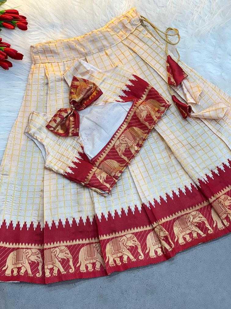 Ynf Soft Silk RIN235 JUMI Kids Wear Festive Collections Wholesale Kids Gown Kids Ethnic Gowns Onam Collections Manufacturer- Kids Exports